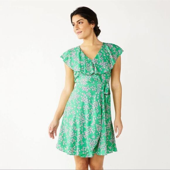 NWT Draper James RSVP Green Wrap Dress - XL - Picture 7 of 7